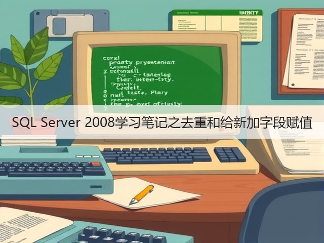 SQL Server 2008学习笔记之去重和给新加字段赋值(图2) SQL Server 2008学习笔记之去重和给新加字段赋值(图2)