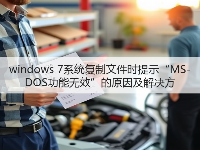 windows 7系统复制文件时提示“MS-DOS功能无效”的原因及解决方(图2) windows 7系统复制文件时提示“MS-DOS功能无效”的原因及解决方(图2)
