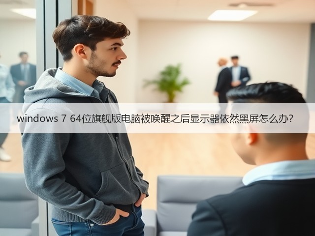windows 7 64位旗舰版电脑被唤醒之后显示器依然黑屏怎么办？(图1)