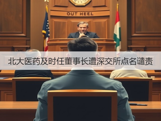 北大医药及时任董事长遭深交所点名谴责(图2)