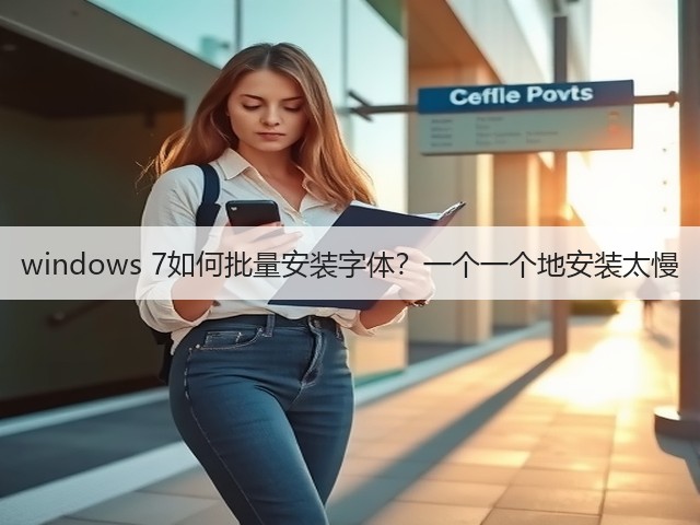 windows 7如何批量安装字体?一个一个地安装太慢(图1) windows 7如何批量安装字体?一个一个地安装太慢(图1)