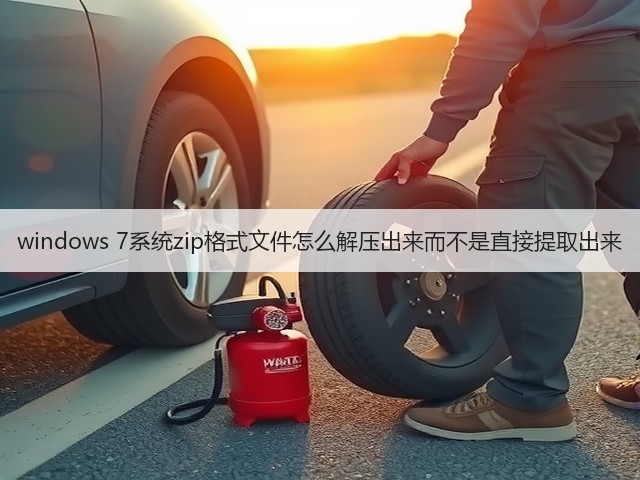 windows 7系统zip格式文件怎么解压出来而不是直接提取出来(图2) windows 7系统zip格式文件怎么解压出来而不是直接提取出来(图2)