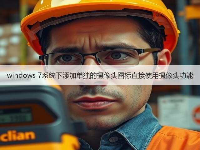 windows 7系统下添加单独的摄像头图标直接使用摄像头功能(图1)