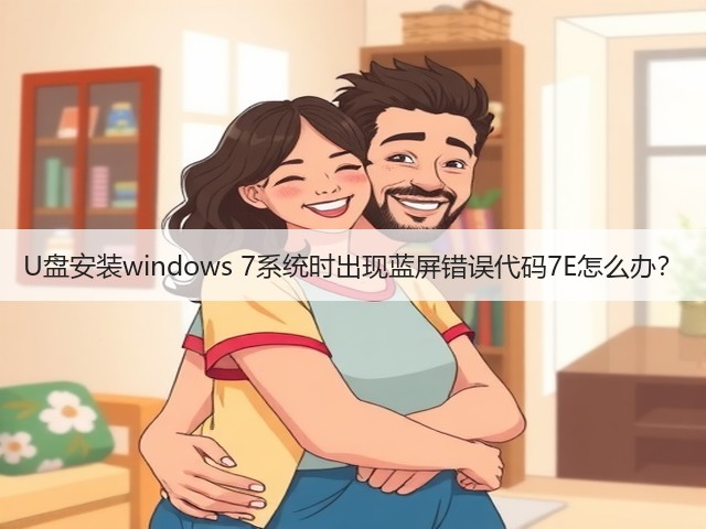 U盘安装windows 7系统时出现蓝屏错误代码7E怎么办?(图1) U盘安装windows 7系统时出现蓝屏错误代码7E怎么办?(图1)