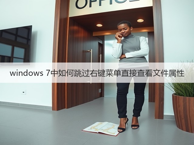 windows 7中如何跳过右键菜单直接查看文件属性(图2)