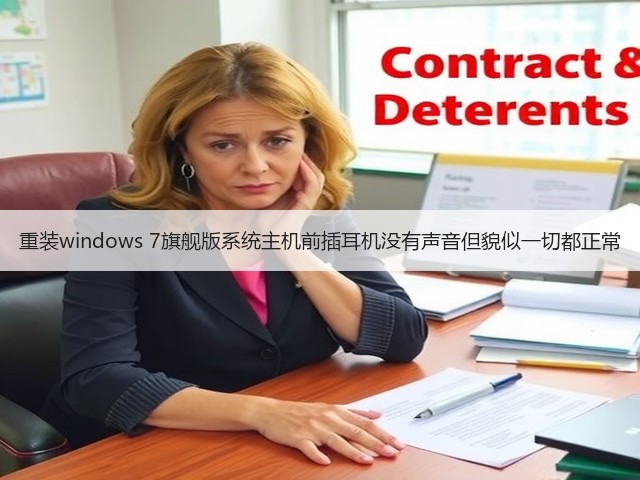 重装windows 7旗舰版系统主机前插耳机没有声音但貌似一切都正常(图1)