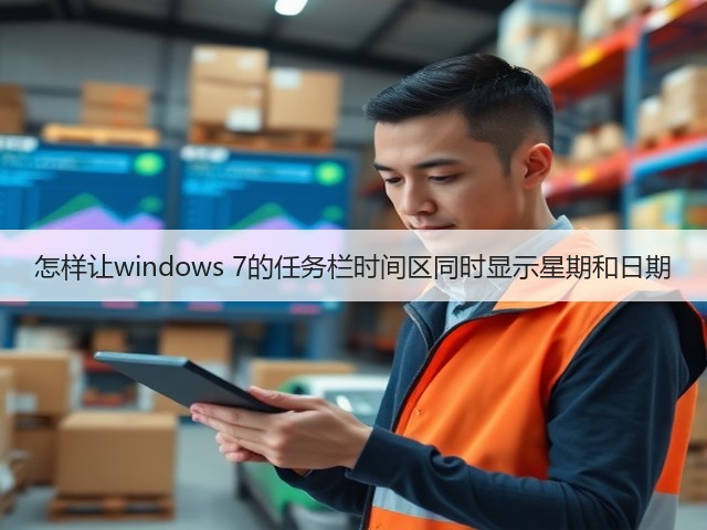 怎样让windows 7的任务栏时间区同时显示星期和日期(图2)