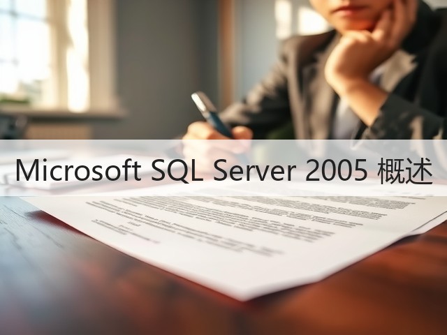 Microsoft SQL Server 2005 概述(图1) Microsoft SQL Server 2005 概述(图1)
