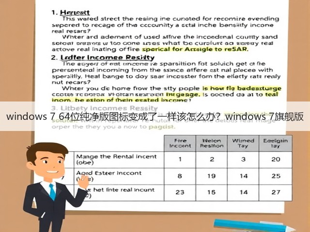 windows 7 64位纯净版图标变成了一样该怎么办？windows 7旗舰版(图2)