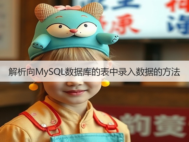 解析向MySQL数据库的表中录入数据的方法(图3) 解析向MySQL数据库的表中录入数据的方法(图3)