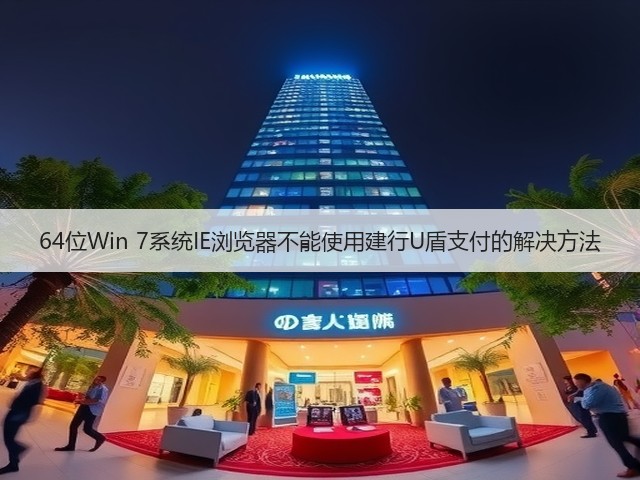 64位Win 7系统IE浏览器不能使用建行U盾支付的解决方法(图1) 64位Win 7系统IE浏览器不能使用建行U盾支付的解决方法(图1)