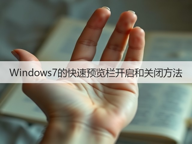 Windows7的快速预览栏开启和关闭方法(图2) Windows7的快速预览栏开启和关闭方法(图2)