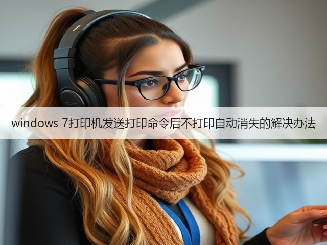windows 7打印机发送打印命令后不打印自动消失的解决办法(图1)
