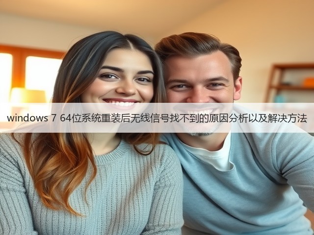 windows 7 64位系统重装后无线信号找不到的原因分析以及解决方法(图1) windows 7 64位系统重装后无线信号找不到的原因分析以及解决方法(图1)