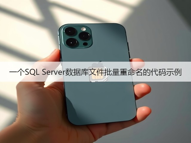 一个SQL Server数据库文件批量重命名的代码示例(图3) 一个SQL Server数据库文件批量重命名的代码示例(图3)