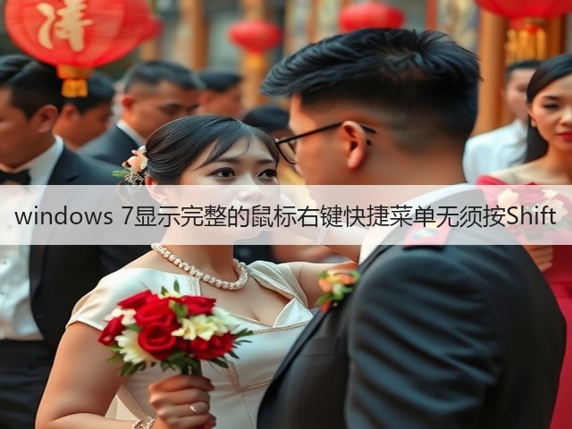 windows 7显示完整的鼠标右键快捷菜单无须按Shift(图2) windows 7显示完整的鼠标右键快捷菜单无须按Shift(图2)