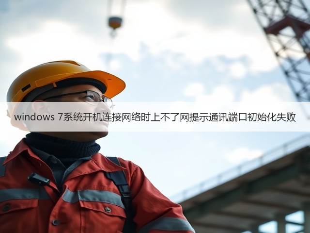 windows 7系统开机连接网络时上不了网提示通讯端口初始化失败(图1) windows 7系统开机连接网络时上不了网提示通讯端口初始化失败(图1)