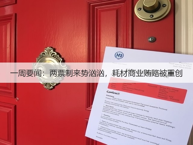 一周要闻:两票制来势汹汹,耗材商业贿赂被重创(图2) 一周要闻:两票制来势汹汹,耗材商业贿赂被重创(图2)