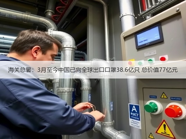 海关总署：3月至今中国已向全球出口口罩38.6亿只 总价值77亿元(图1)