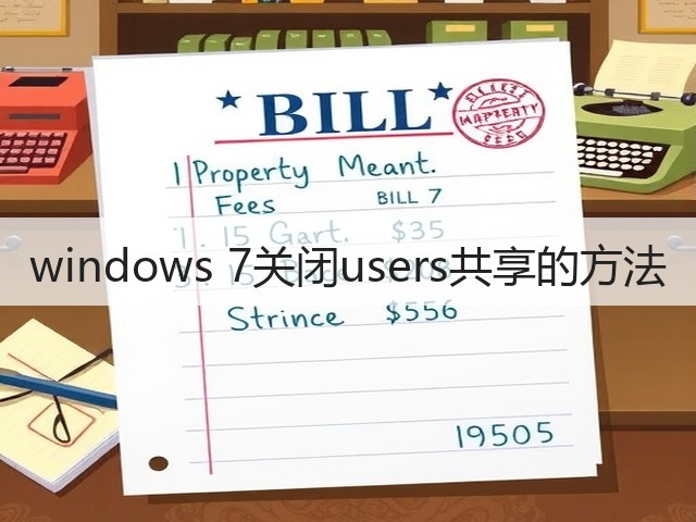windows 7关闭users共享的方法(图1)