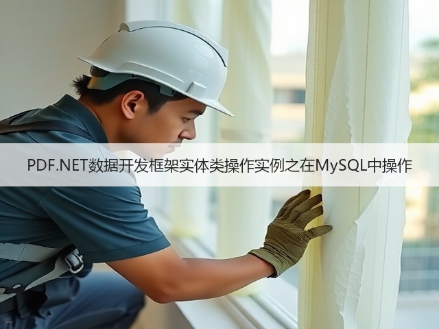 PDF.NET数据开发框架实体类操作实例之在MySQL中操作(图3)