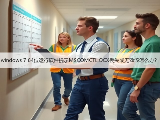 windows 7 64位运行软件提示MSCOMCTL.OCX丢失或无效该怎么办?(图1) windows 7 64位运行软件提示MSCOMCTL.OCX丢失或无效该怎么办?(图1)