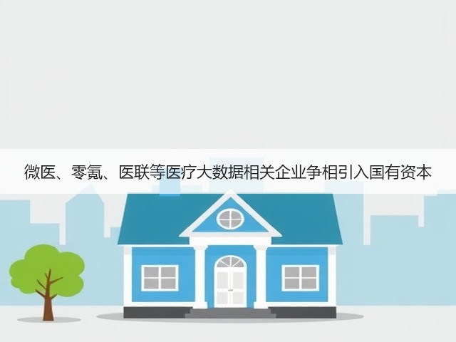 微医、零氪、医联等医疗大数据相关企业争相引入国有资本(图1) 微医、零氪、医联等医疗大数据相关企业争相引入国有资本(图1)