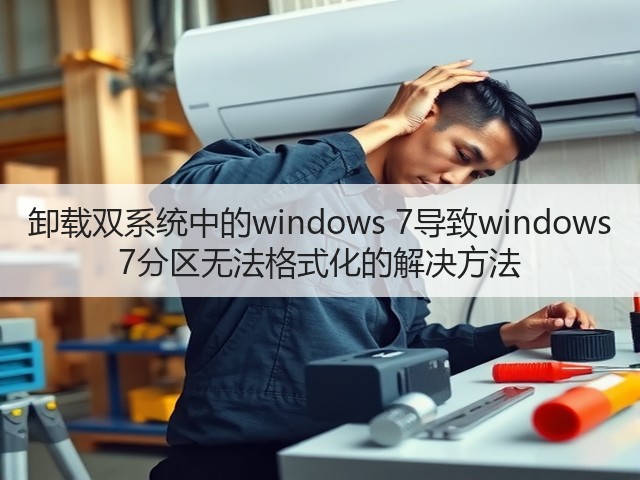 卸载双系统中的windows 7导致windows 7分区无法格式化的解决方法(图3) 卸载双系统中的windows 7导致windows 7分区无法格式化的解决方法(图3)