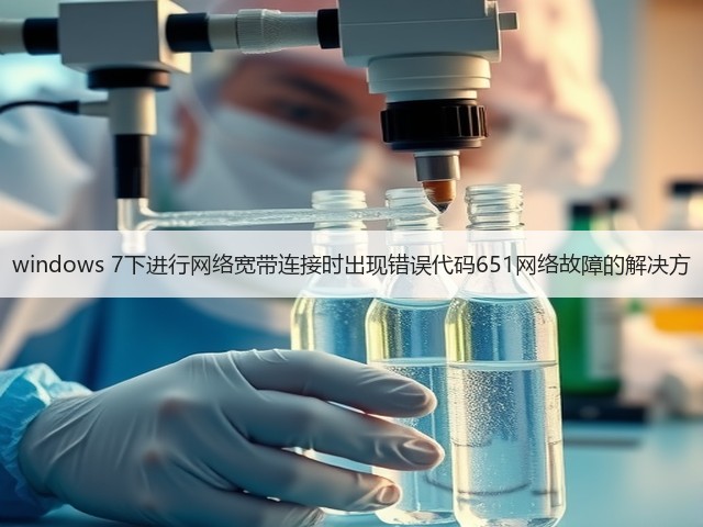 windows 7下进行网络宽带连接时出现错误代码651网络故障的解决方(图1) windows 7下进行网络宽带连接时出现错误代码651网络故障的解决方(图1)