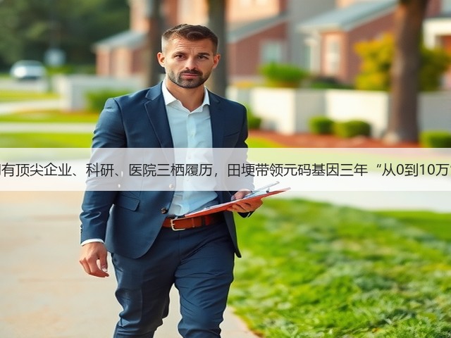 拥有顶尖企业、科研、医院三栖履历,田埂带领元码基因三年“从0到10万”(图1) 拥有顶尖企业、科研、医院三栖履历,田埂带领元码基因三年“从0到10万”(图1)