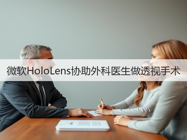微软HoloLens协助外科医生做透视手术(图2) 微软HoloLens协助外科医生做透视手术(图2)