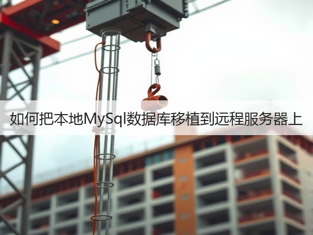 如何把本地MySql数据库移植到远程服务器上(图2) 如何把本地MySql数据库移植到远程服务器上(图2)