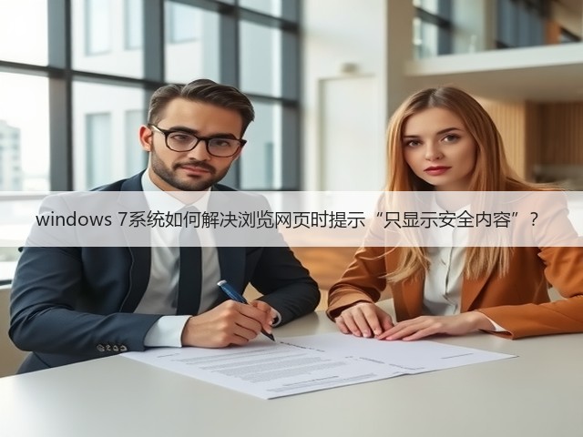 windows 7系统如何解决浏览网页时提示“只显示安全内容”?(图3) windows 7系统如何解决浏览网页时提示“只显示安全内容”?(图3)