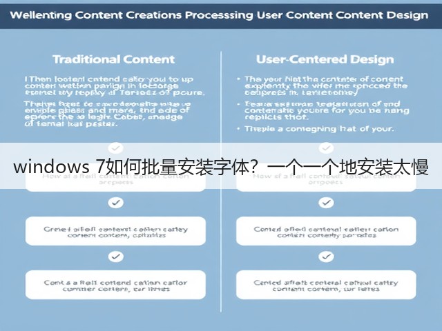 windows 7如何批量安装字体?一个一个地安装太慢(图2) windows 7如何批量安装字体?一个一个地安装太慢(图2)