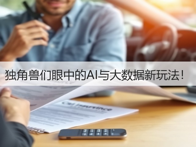 独角兽们眼中的AI与大数据新玩法!(图1) 独角兽们眼中的AI与大数据新玩法!(图1)