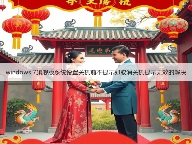 windows 7旗舰版系统设置关机前不提示即取消关机提示无效的解决(图1) windows 7旗舰版系统设置关机前不提示即取消关机提示无效的解决(图1)