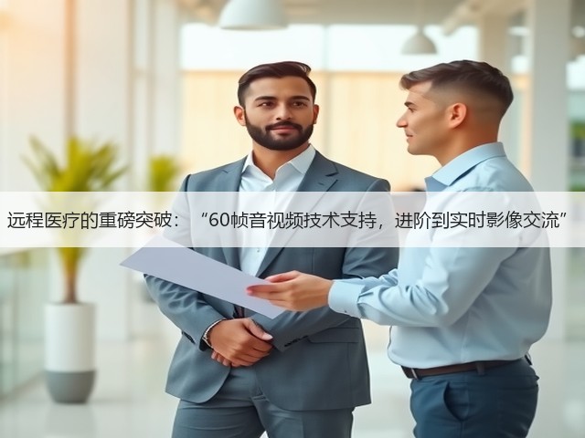 远程医疗的重磅突破:“60帧音视频技术支持,进阶到实时影像交流”(图2) 远程医疗的重磅突破:“60帧音视频技术支持,进阶到实时影像交流”(图2)