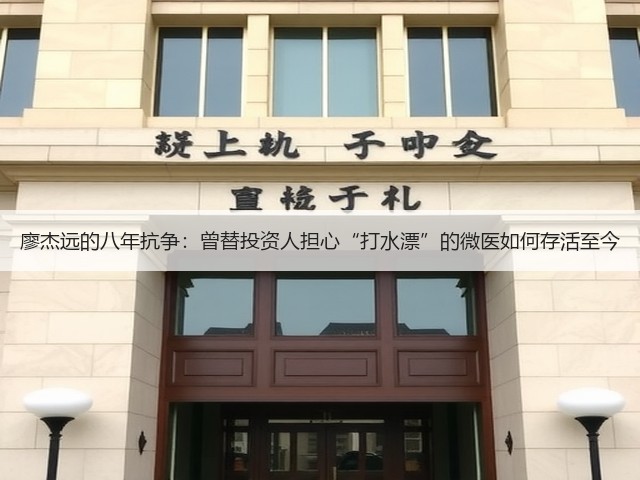 廖杰远的八年抗争:曾替投资人担心“打水漂”的微医如何存活至今(图2) 廖杰远的八年抗争:曾替投资人担心“打水漂”的微医如何存活至今(图2)