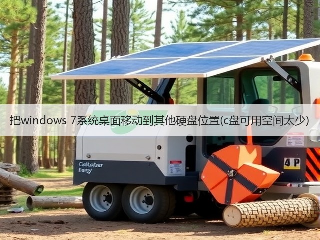 把windows 7系统桌面移动到其他硬盘位置(c盘可用空间太少)(图1)