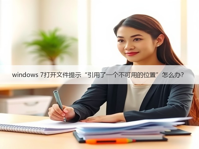 windows 7打开文件提示“引用了一个不可用的位置”怎么办?(图1) windows 7打开文件提示“引用了一个不可用的位置”怎么办?(图1)
