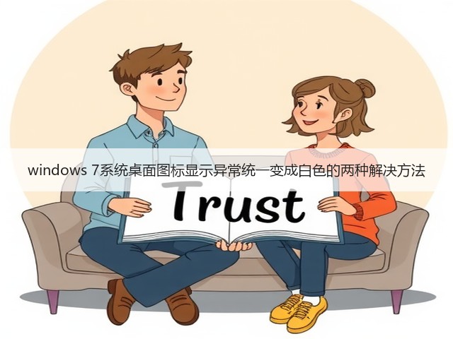 windows 7系统桌面图标显示异常统一变成白色的两种解决方法(图3) windows 7系统桌面图标显示异常统一变成白色的两种解决方法(图3)