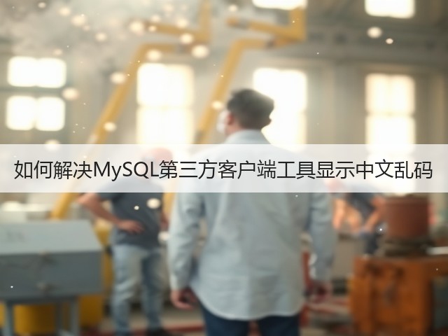 如何解决MySQL第三方客户端工具显示中文乱码(图3) 如何解决MySQL第三方客户端工具显示中文乱码(图3)