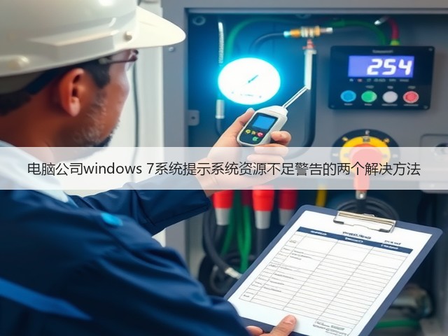 电脑公司windows 7系统提示系统资源不足警告的两个解决方法(图1) 电脑公司windows 7系统提示系统资源不足警告的两个解决方法(图1)