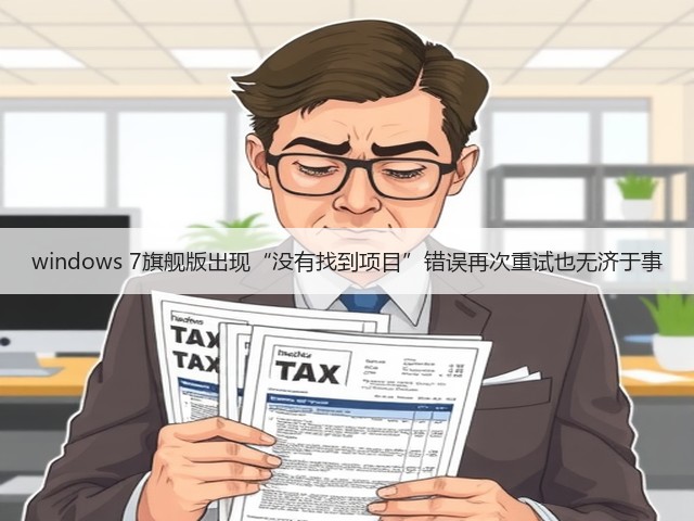 windows 7旗舰版出现“没有找到项目”错误再次重试也无济于事(图1) windows 7旗舰版出现“没有找到项目”错误再次重试也无济于事(图1)