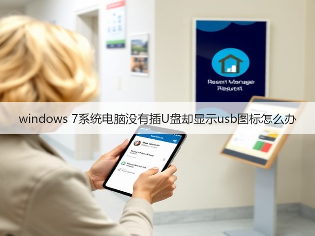 windows 7系统电脑没有插U盘却显示usb图标怎么办(图1)