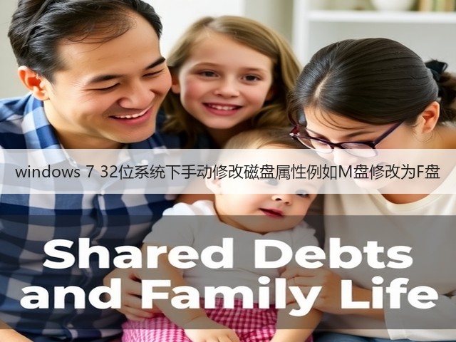 windows 7 32位系统下手动修改磁盘属性例如M盘修改为F盘(图3)