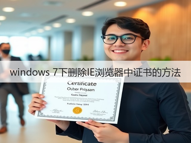 windows 7下删除IE浏览器中证书的方法(图3) windows 7下删除IE浏览器中证书的方法(图3)