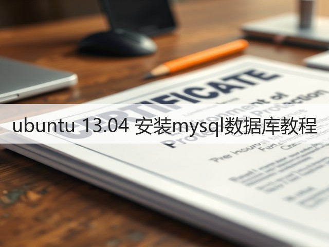 ubuntu 13.04 安装mysql数据库教程(图2) ubuntu 13.04 安装mysql数据库教程(图2)