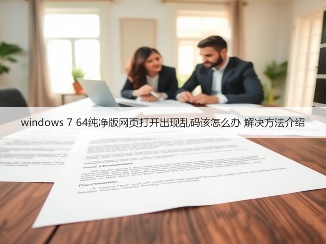 windows 7 64纯净版网页打开出现乱码该怎么办 解决方法介绍(图1) windows 7 64纯净版网页打开出现乱码该怎么办 解决方法介绍(图1)