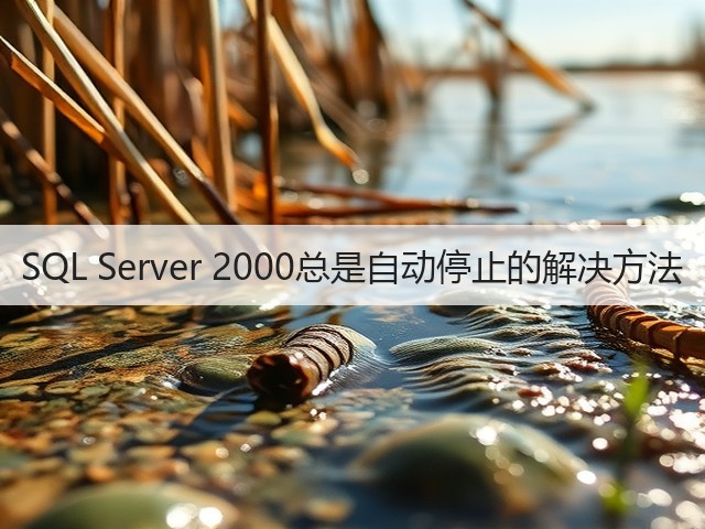 SQL Server 2000总是自动停止的解决方法(图3) SQL Server 2000总是自动停止的解决方法(图3)